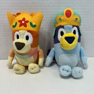 DISNEY Junior Bluey heeler and queen bingo plush toys dolls